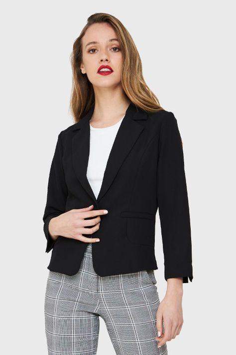 Blazer Corto Negro Nicopoly-0