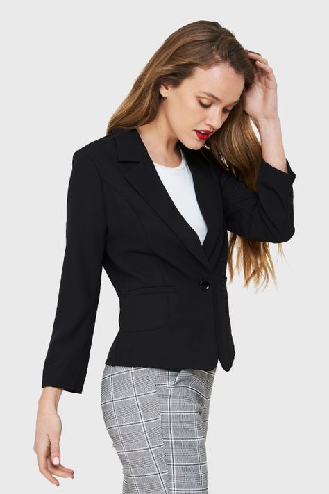 Blazer Corto Negro Nicopoly-2