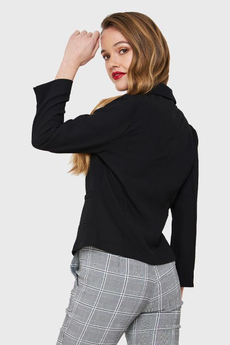 Blazer Corto Negro Nicopoly-3