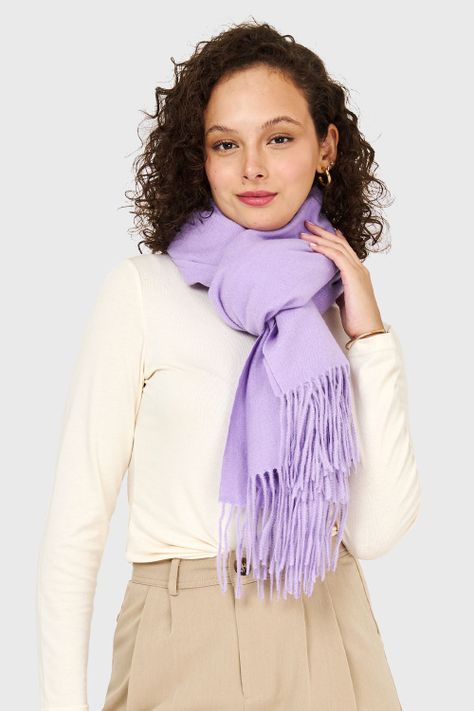 Bufanda Gruesa Lila Nicopoly-0
