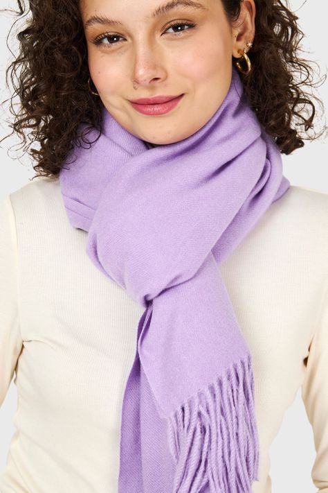 Bufanda Gruesa Lila Nicopoly-3
