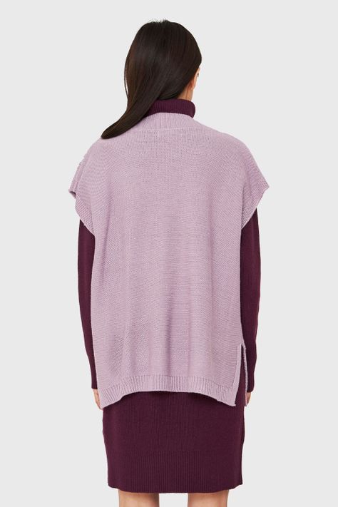 Chaleco Oversize Rombos Lila Nicopoly-3