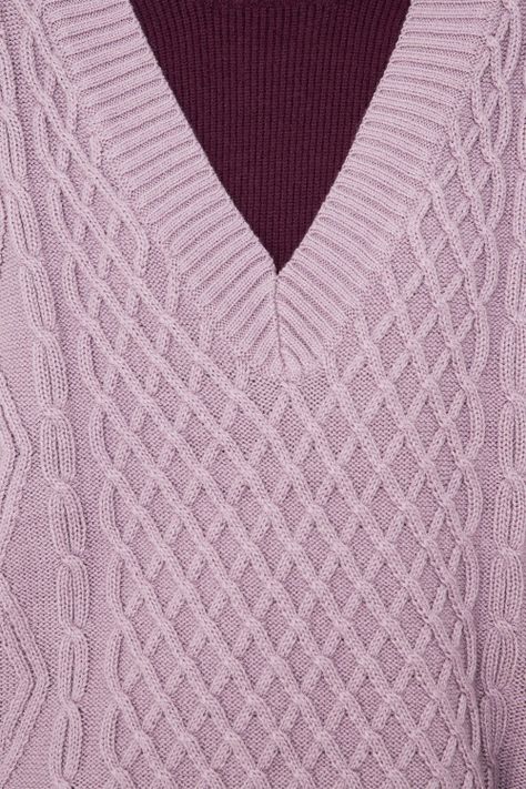 Chaleco Oversize Rombos Lila Nicopoly-5