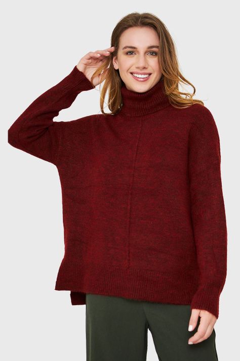 Sweater Beatle Costura Burdeos Nicopoly-0