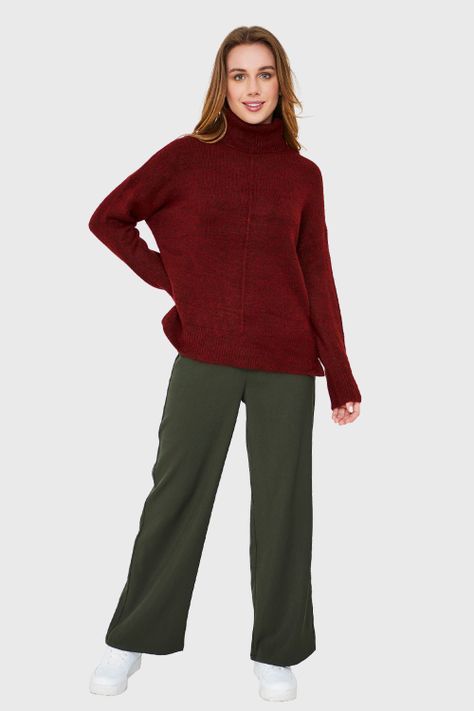 Sweater Beatle Costura Burdeos Nicopoly-1