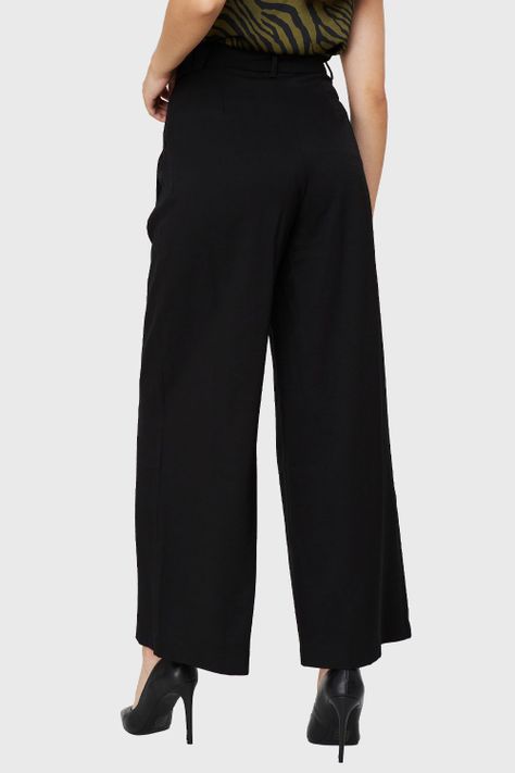 Pantalón Palazzo Hebilla Negro Nicopoly-3