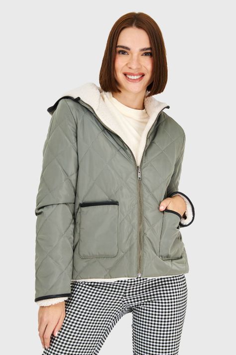Chaqueta Reversible Oliva Nicopoly-0