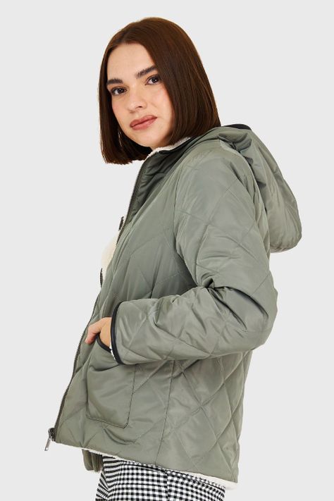 Chaqueta Reversible Oliva Nicopoly-2