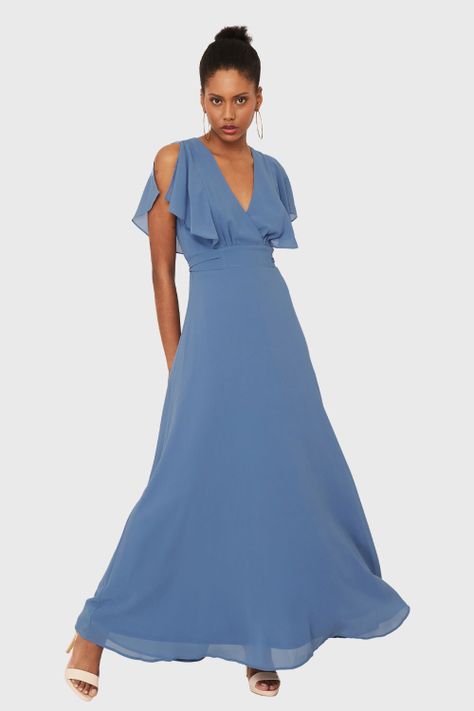 Vestido Largo Celeste Nicopoly-0