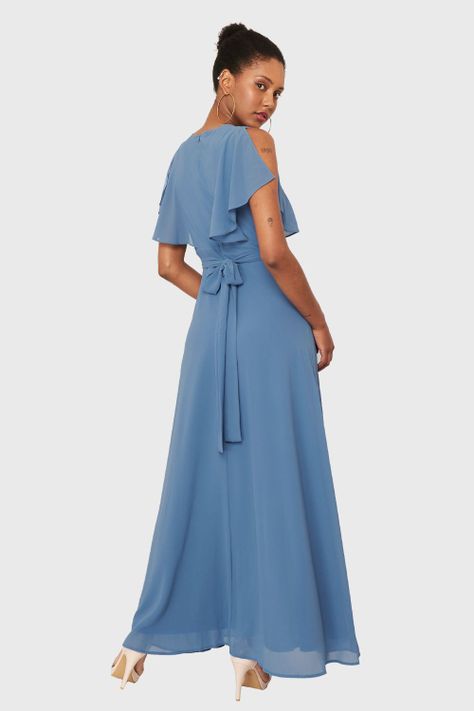 Vestido Largo Celeste Nicopoly-3