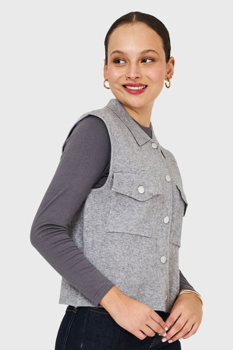 Sweater Gilet Gris Nicopoly-2