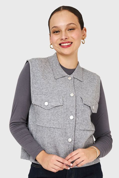 Sweater Gilet Gris Nicopoly-4