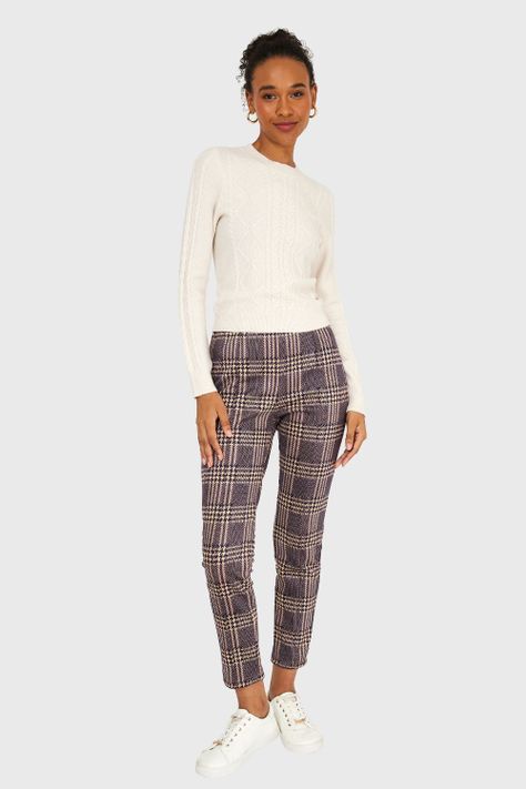 Sweater Diseño Trenzado Blanco Invierno Nicopoly-1