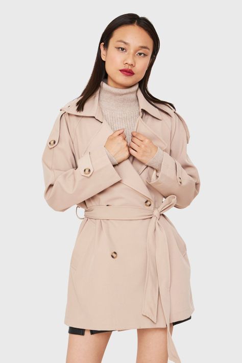 Trench Midi Beige Nicopoly-0