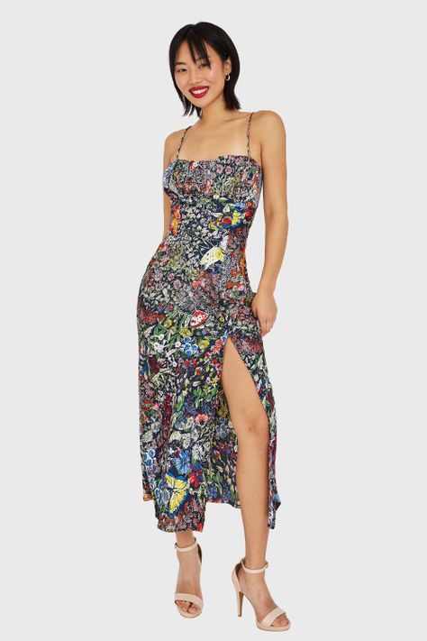 Vestido Corte Imperio Azul Nicopoly-1