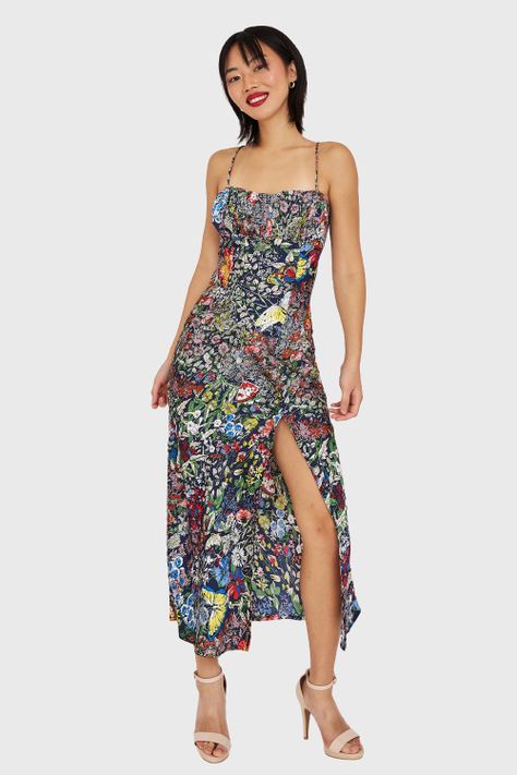 Vestido Corte Imperio Azul Nicopoly-4