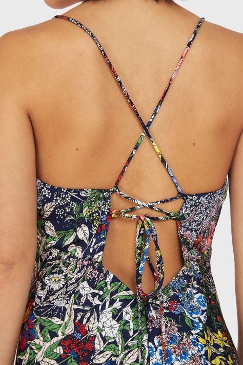 Vestido Corte Imperio Azul Nicopoly-5