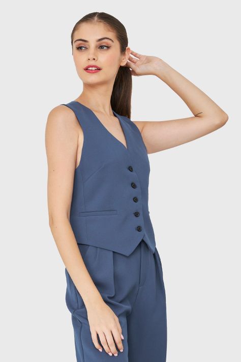 Chaleco Gilet Azul Acero Nicopoly-2