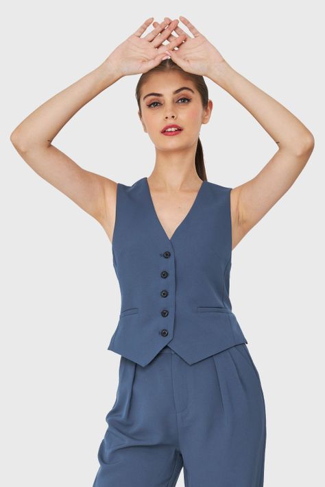 Chaleco Gilet Azul Acero Nicopoly-4