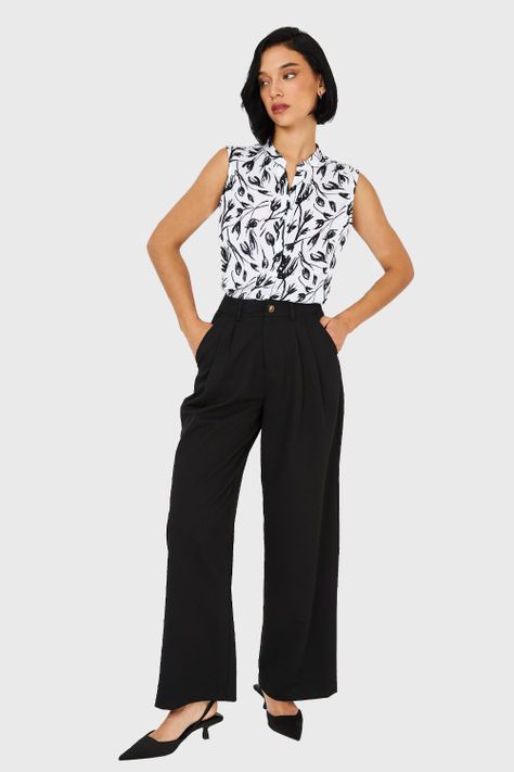 Blusa Cuello Mao Floral Blanco Nicopoly-1