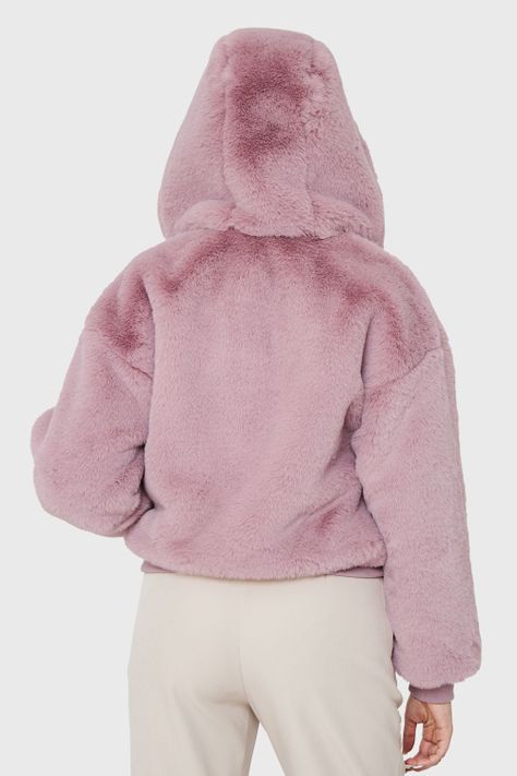 Chaqueta Pelo Gorro Rosa Nicopoly-3