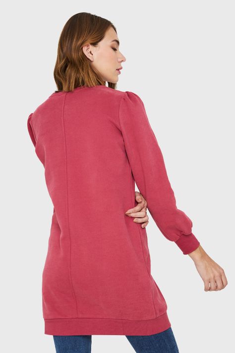 Vestido Tipo Polerón Burdeos Nicopoly-3