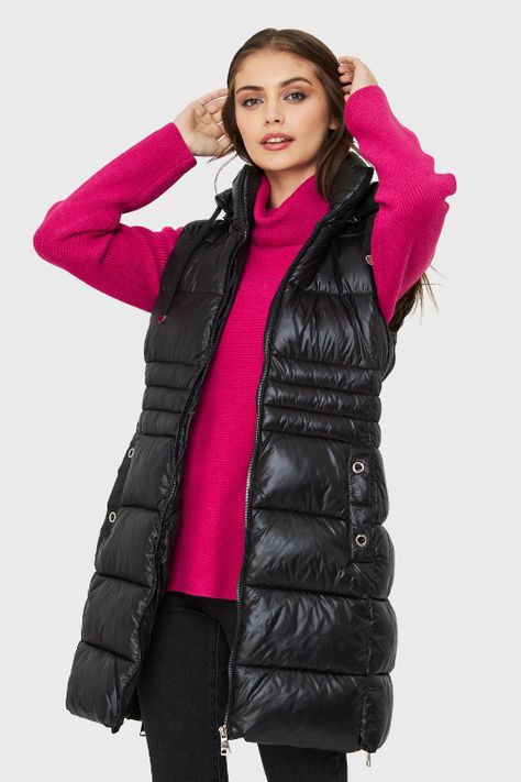 Parka Sin Mangas Negro Nicopoly-4