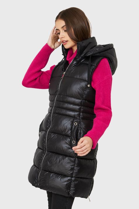 Parka Sin Mangas Negro Nicopoly-2