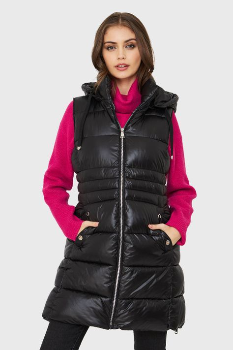 Parka Sin Mangas Negro Nicopoly-0