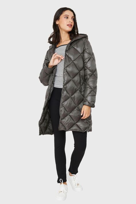 Parka Quilt Broches Gris Brillante Nicopoly-1