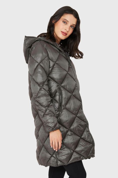 Parka Quilt Broches Gris Brillante Nicopoly-2