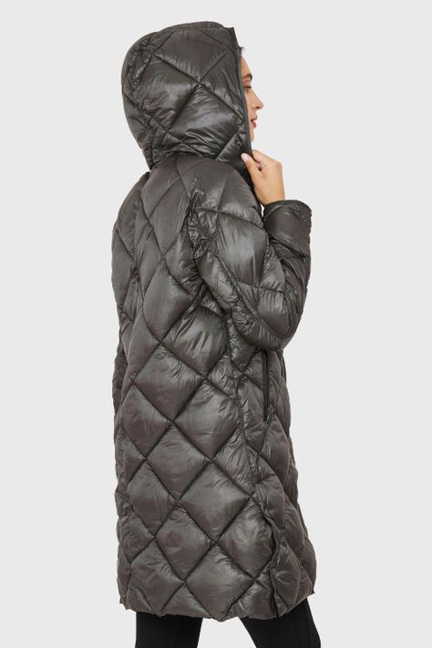 Parka Quilt Broches Gris Brillante Nicopoly-3