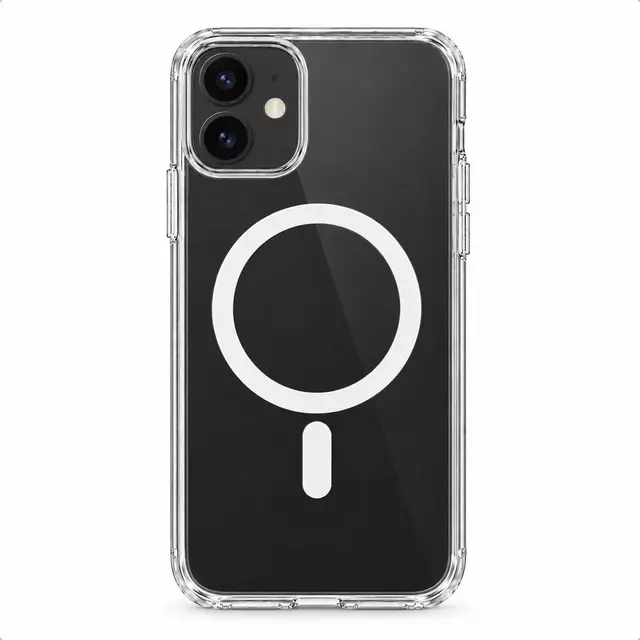 Carcasa Transparente Antigolpes para iPhone 12 con Anillo Magnético y Carga Inalámbrica