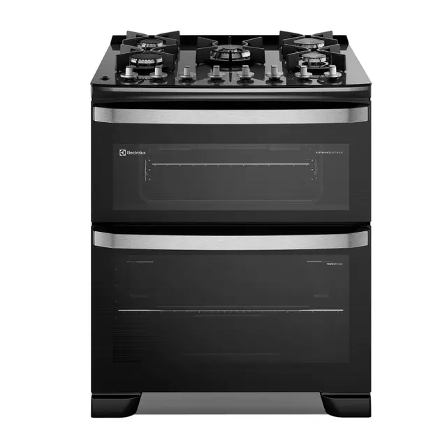 Cocina a Gas 5 Platos Doble Horno Parrillas Hierro Fundido F5EDB