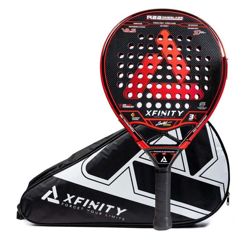 PALA PADEL XFINITY R22 OMEGLASS CARBONO 3K INCLUYE FUNDA-1