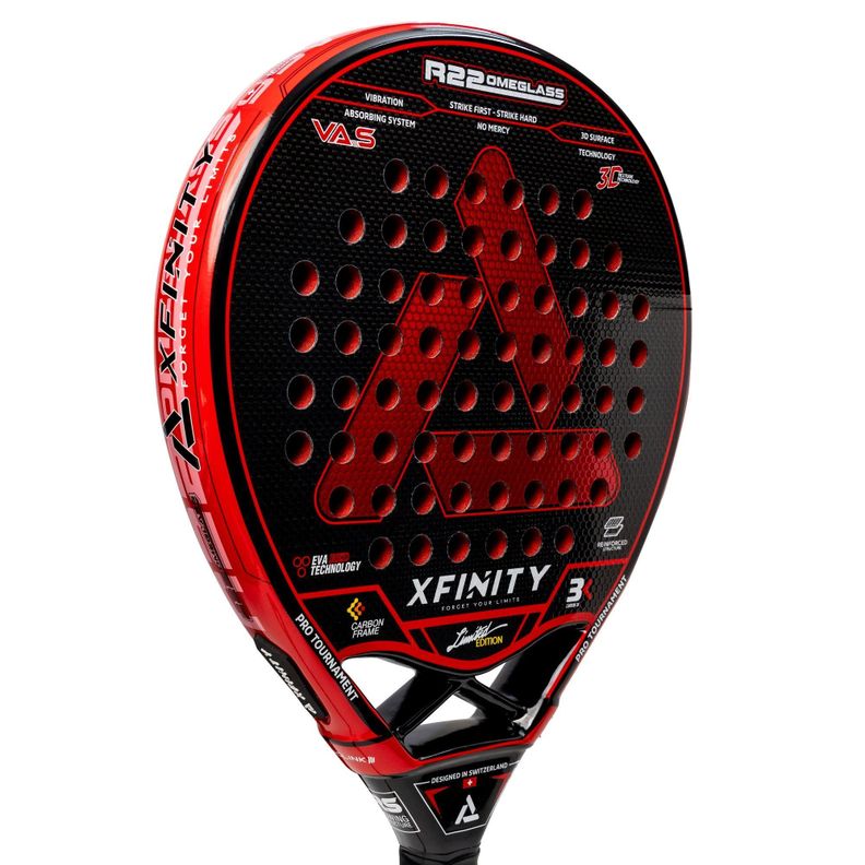 PALA PADEL XFINITY R22 OMEGLASS CARBONO 3K INCLUYE FUNDA-3