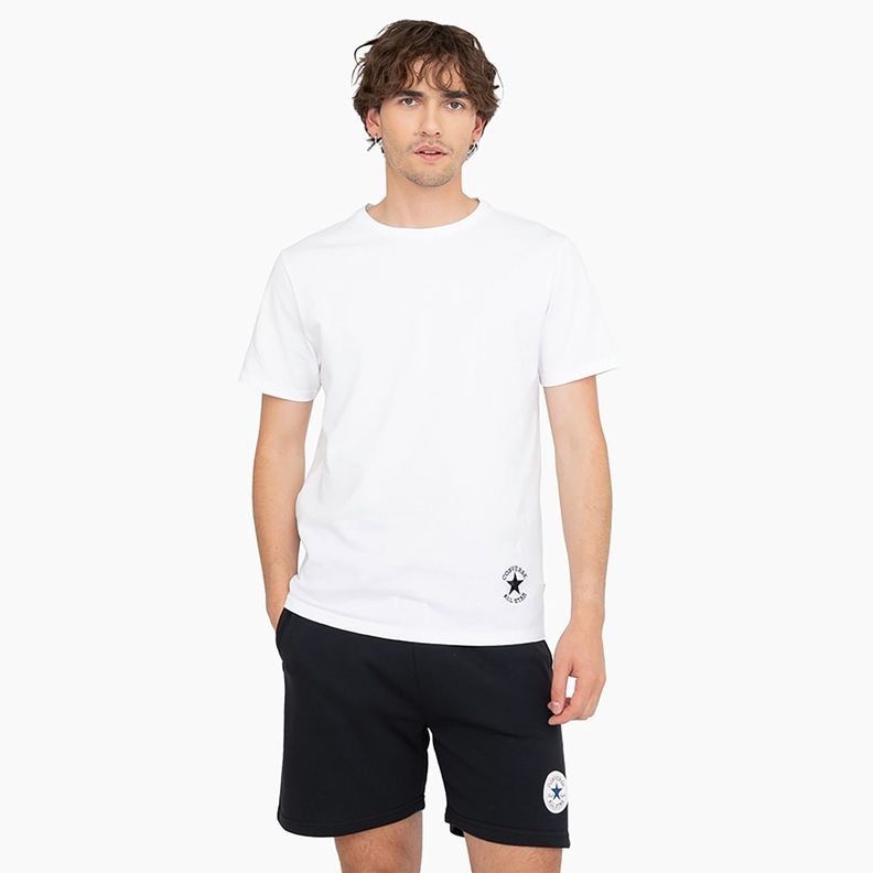 Polera Converse Basic Retro Chuck M/C Hombre Blanco