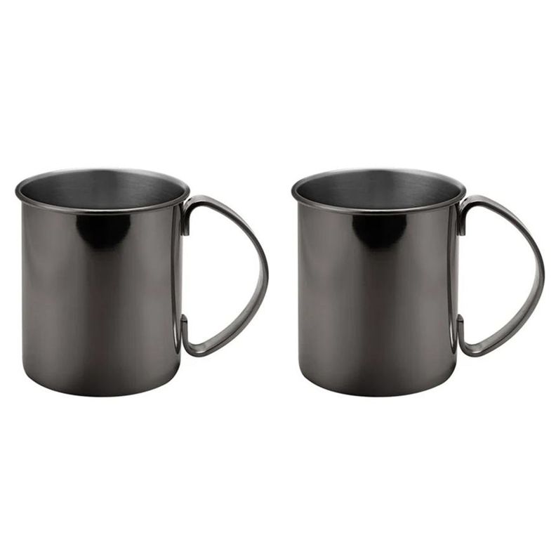 Tazon Moscow Mule 16OZ Negro Set 2 piezas Negro [ 1 ]