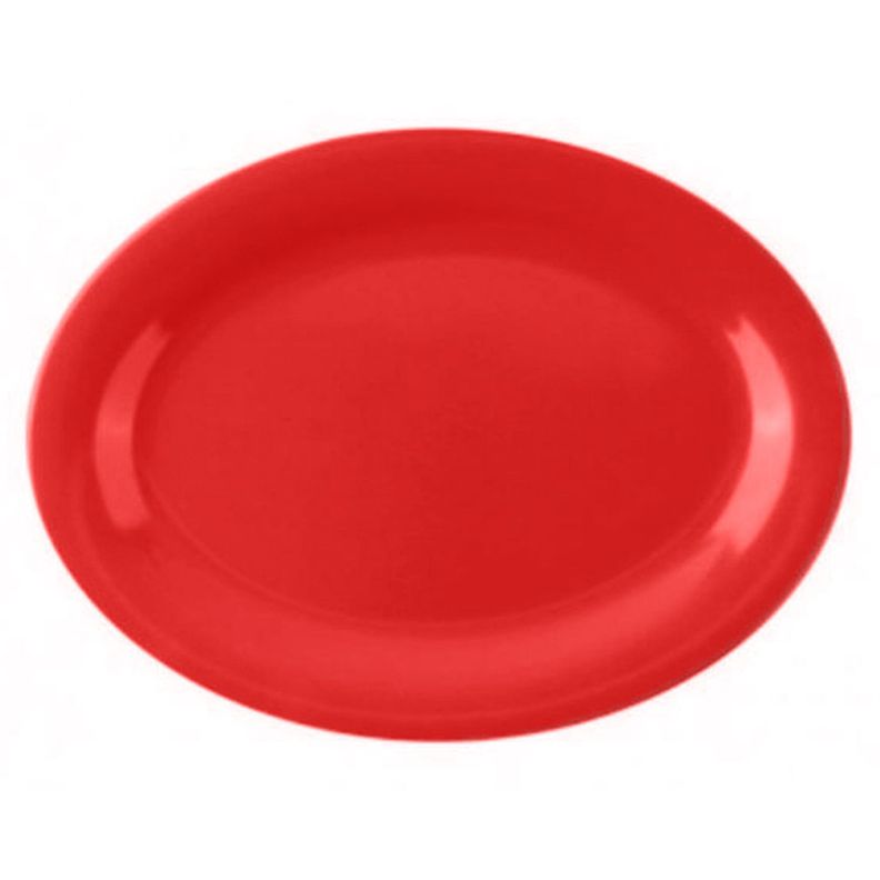 Plato melamina grueso Rojo 30 cm Set 6 piezas-0