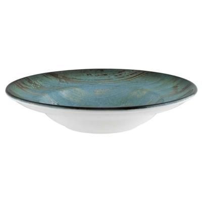 Plato porcelana Madera Mint Hondo 24cm Set 6 unidades-0