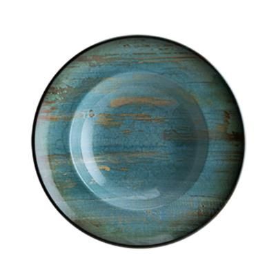 Plato porcelana Madera Mint Hondo 24cm Set 6 unidades-1