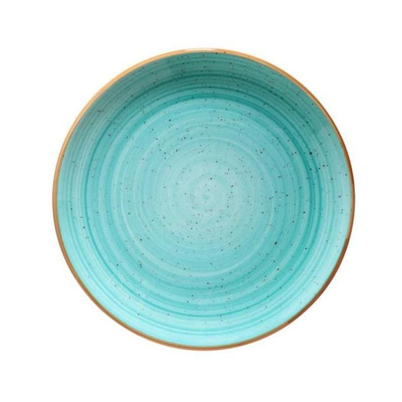 Plato porcelana Aqua bajo 27cm Set 6 unidades-0