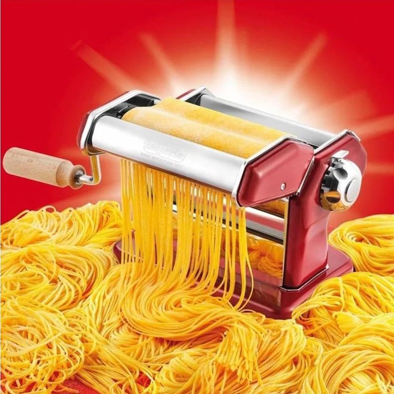 Maquina para pastas manual roja-2