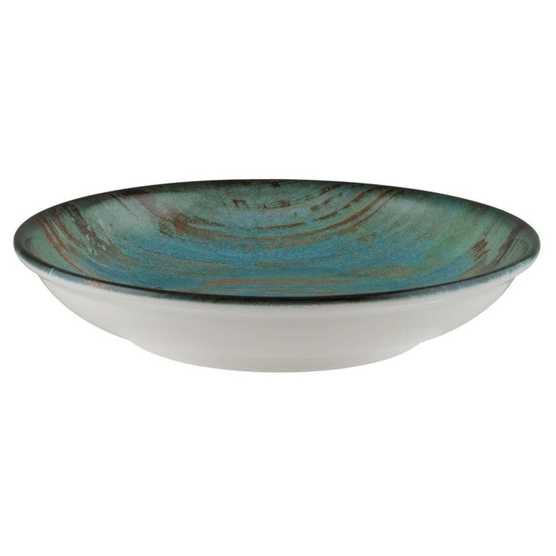Plato porcelana Madera Mint Hondo 25cm Set 6 unidades-1