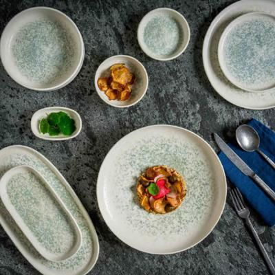 Plato porcelana Lunar blanco 16cm Set 6 unidades-2
