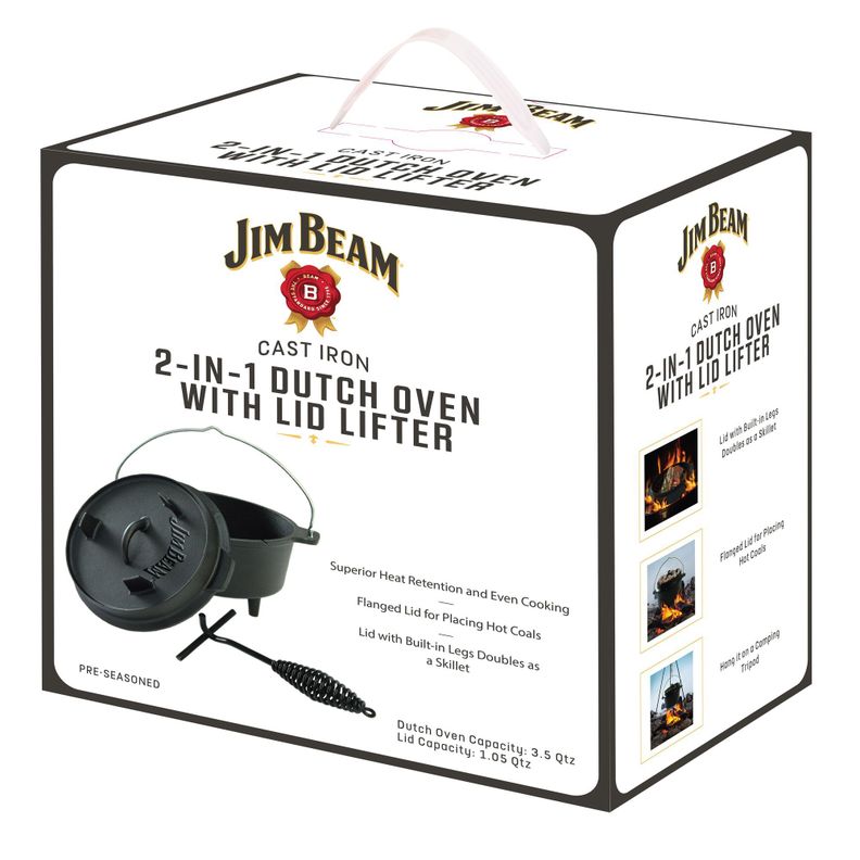 Olla 3.3L con Tapa Hierro Fundido y Levantador Jim Beam-1