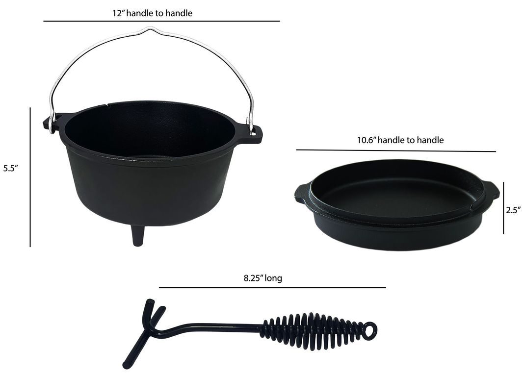 Olla 3.3L con Tapa Hierro Fundido y Levantador Jim Beam-2