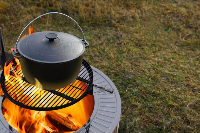 Brasero y Parrilla Smokeless 2 en 1 Acero HotShot DynaGlo-6