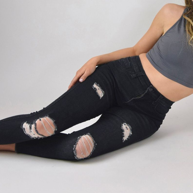 Jeans De Mujer Destroyed-4