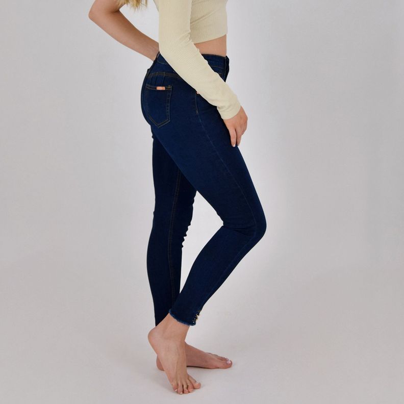 Jeans de Mujer Elasticado Con Aplicaciones-3
